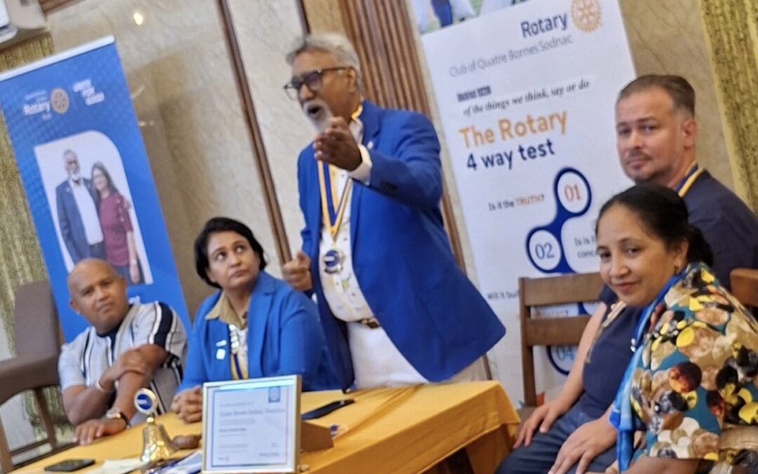 Home Hospitality avec le Rotary Club Quatre Bornes Sodnac
